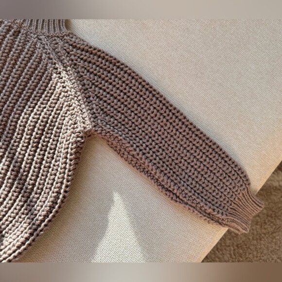 NUI Organics Pur merino wool Organic 4T sweater. Color Toast - Picture 10 of 12